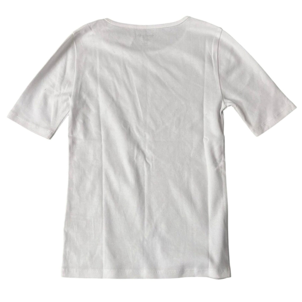 J.Crew Perfect Fit White Tee XXS NWT Slim Cotton Short Sleeve Top - Picture 2 of 6